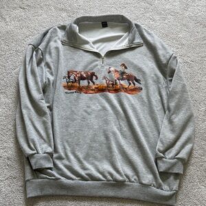 SHEIN Western Pullover Hoodie